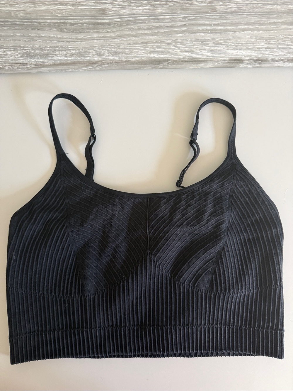 aerie Black Ribbed Seamless Bralette